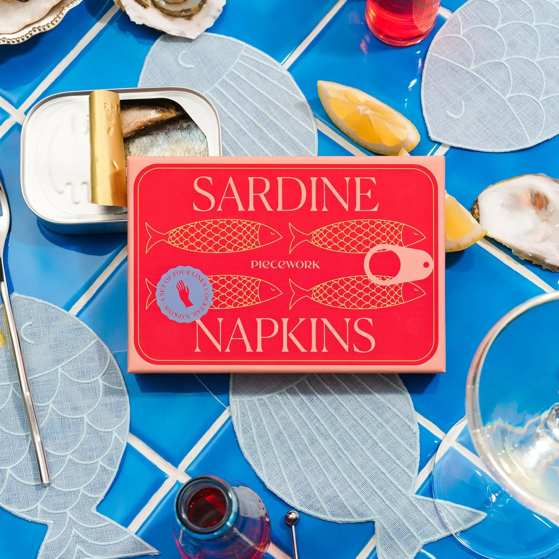 Sardine Cocktail Napkins - Box Turtle