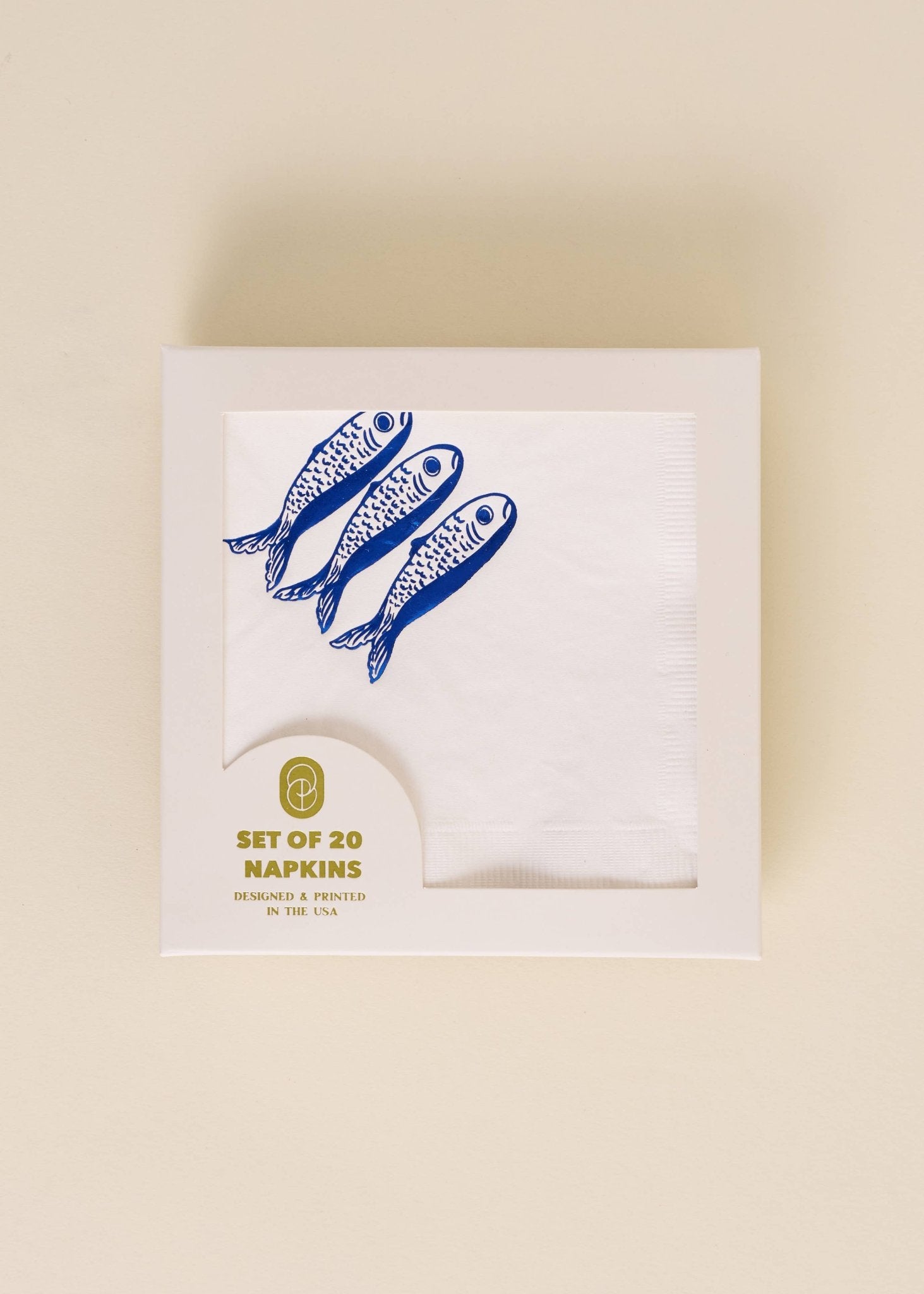 Sardines Cocktail Paper Napkins - Box Turtle