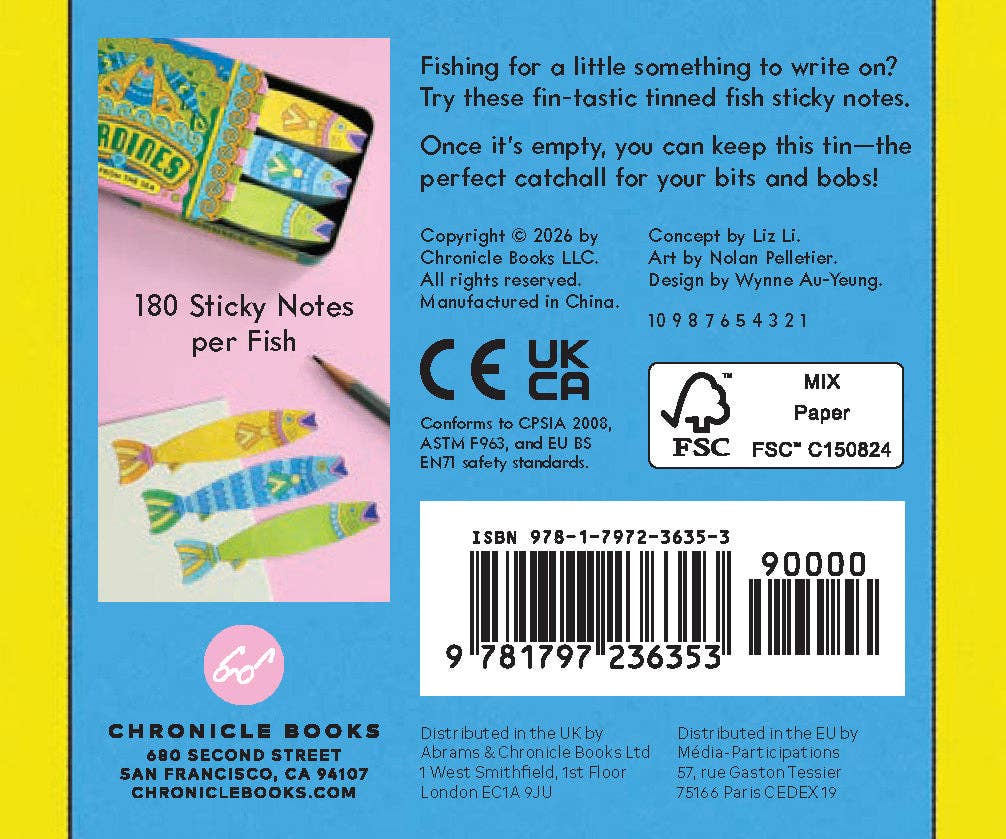 Sardines Fishy Sticky Notes - Box Turtle