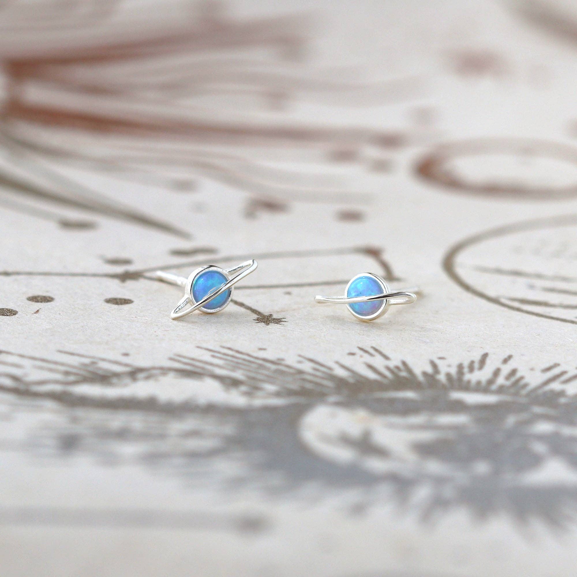 Saturn Stud Earrings - Box Turtle