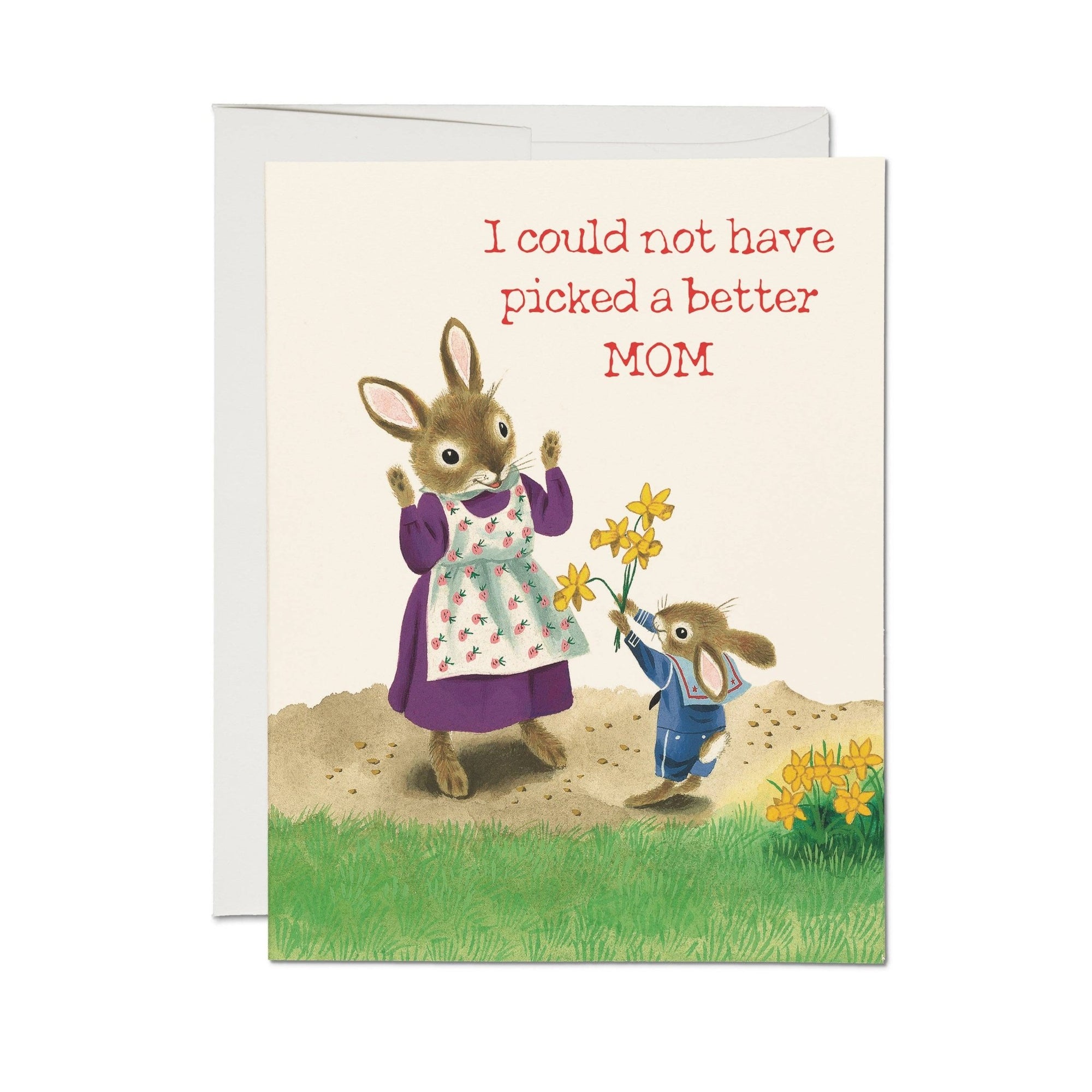 Scarry Daffodil Mom greeting card - Box Turtle
