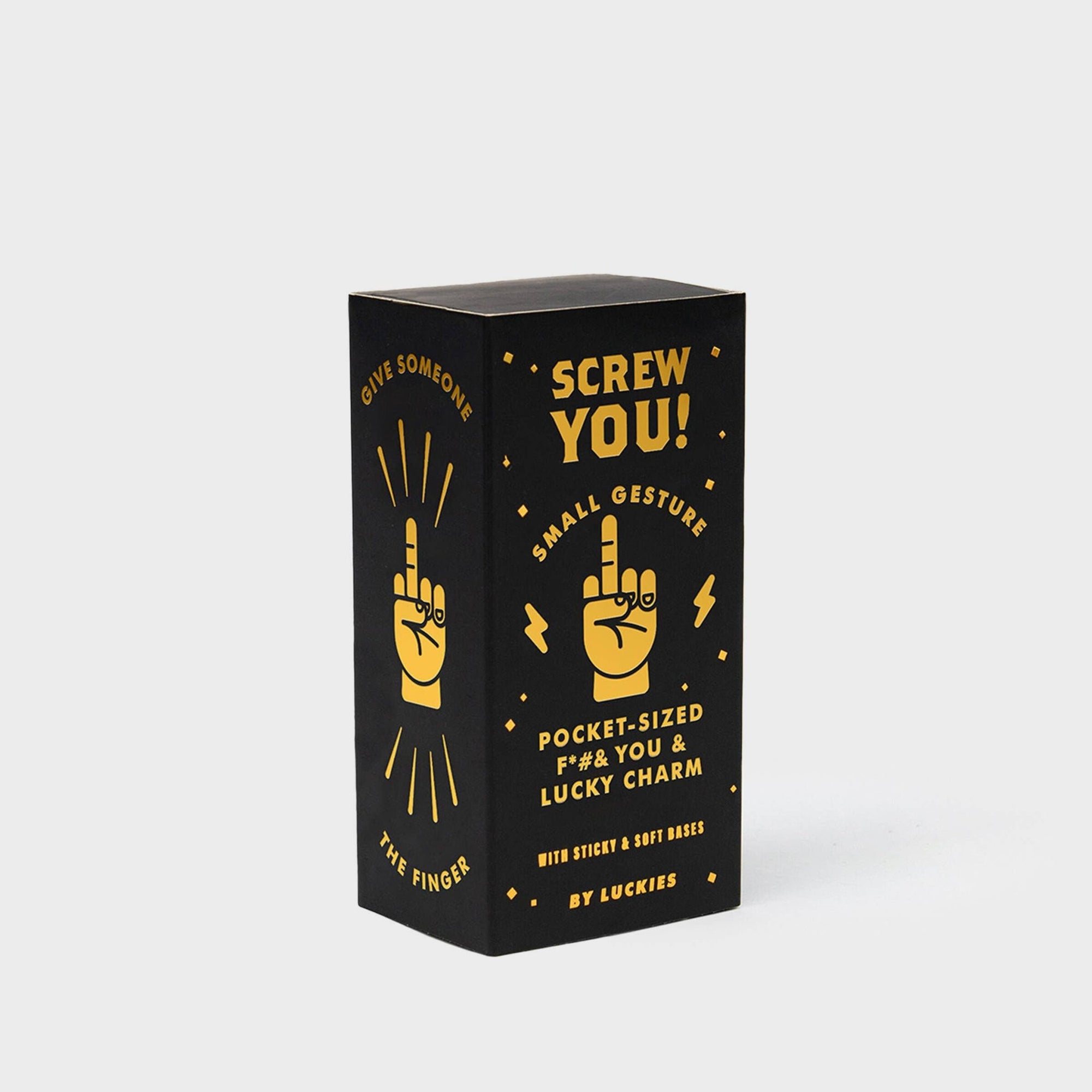 Screw You Golden Middle Finger Mini Statue - Box Turtle
