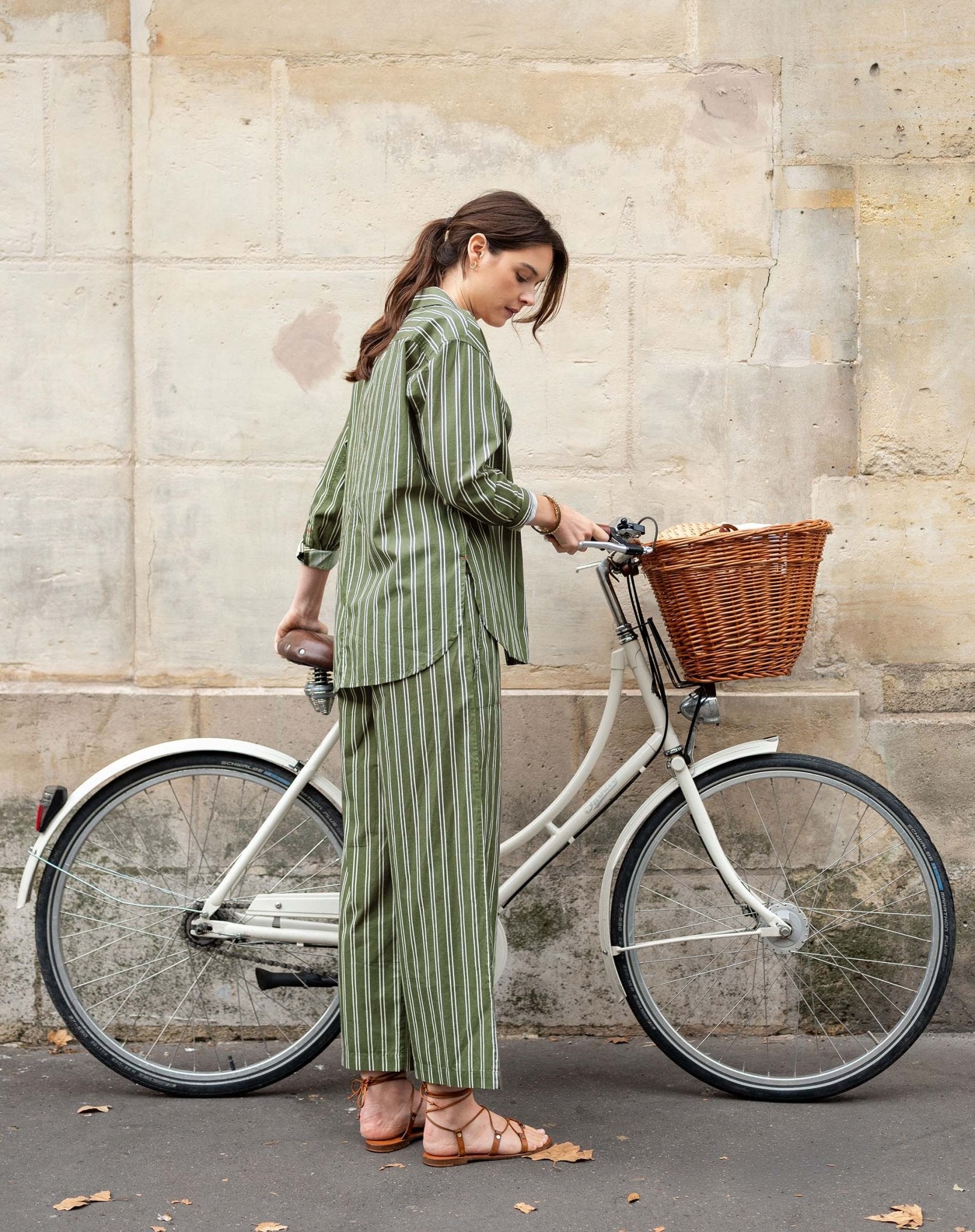 Sea Moss Stripe Porto Poplin Pants - Box Turtle