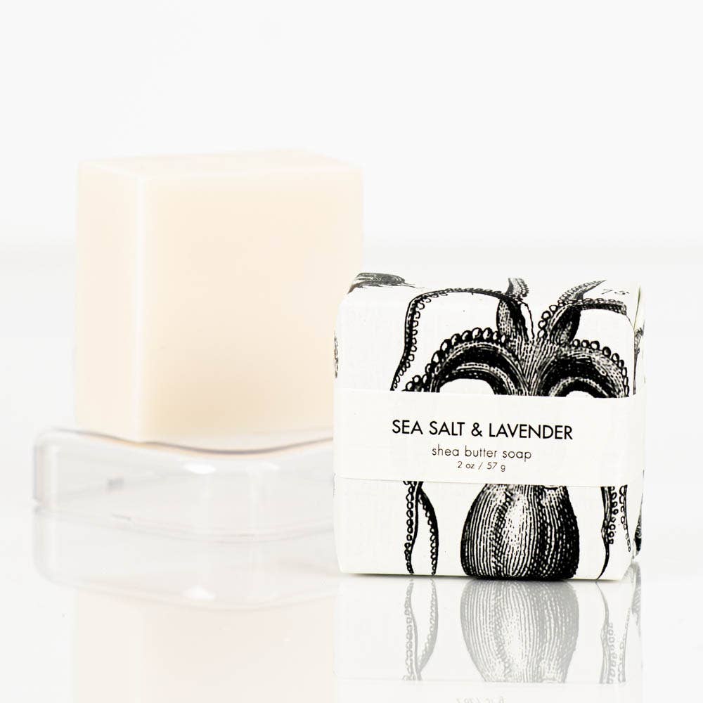 Sea Salt & Lavender - Petite Shea Butter Guest Soap - Box Turtle