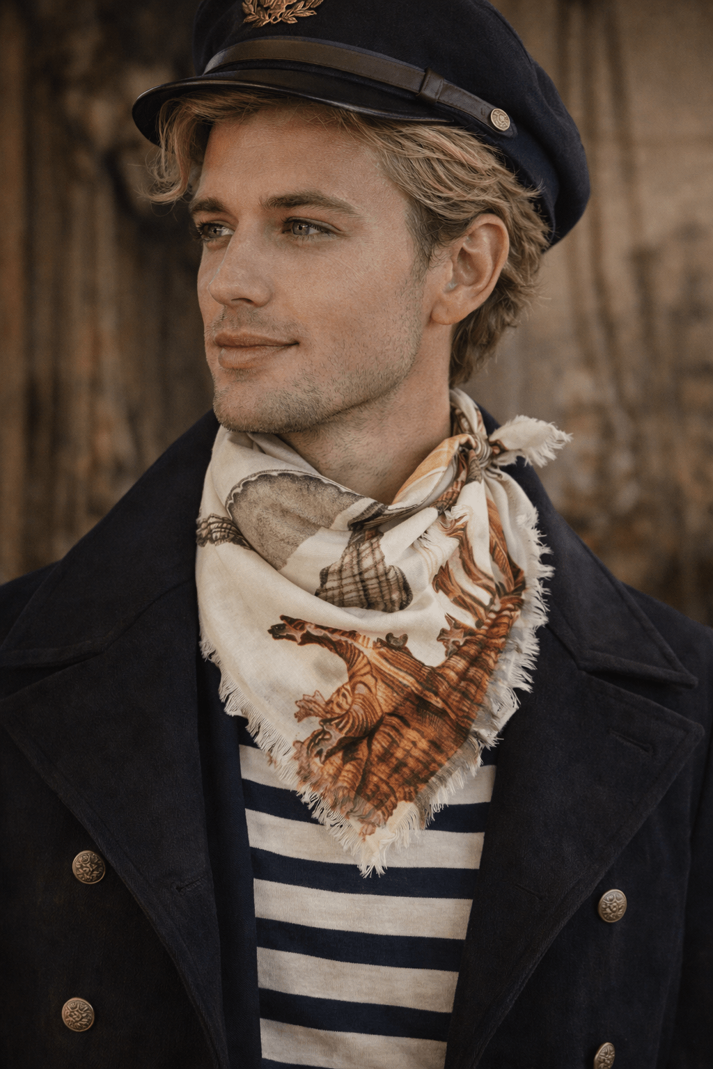 Seashells Voile Bandana - Box Turtle