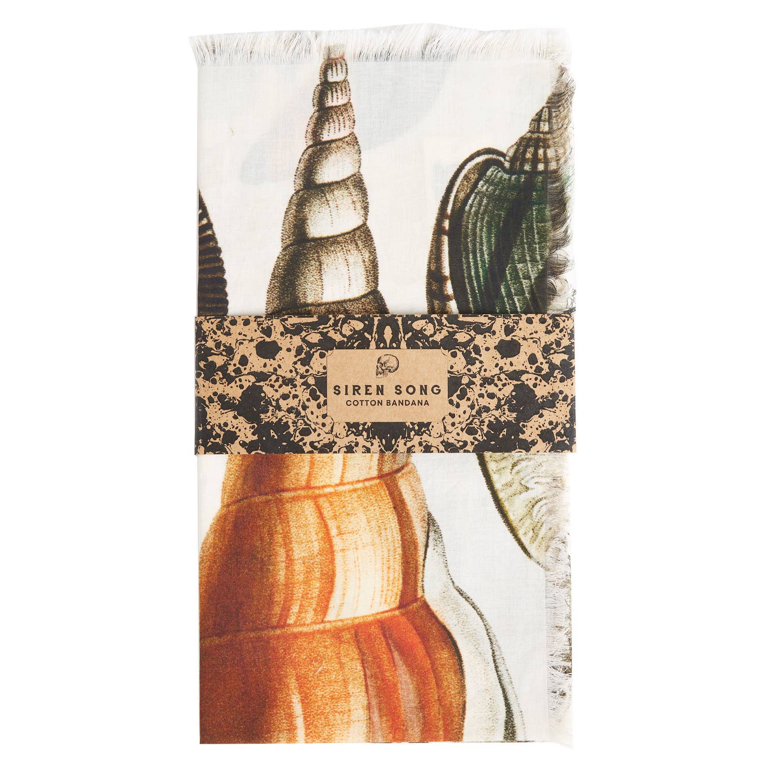 Seashells Voile Bandana - Box Turtle