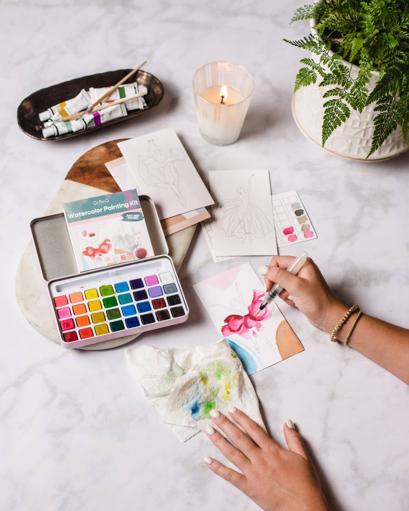 Seaside Studies Watercolor Painting Kit - Box Turtle