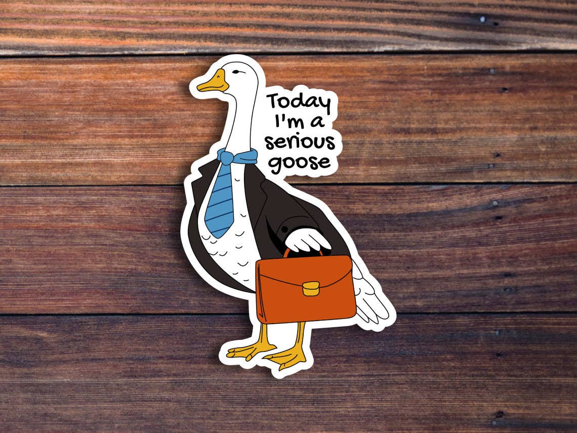 Serious Goose Sticker - Box Turtle