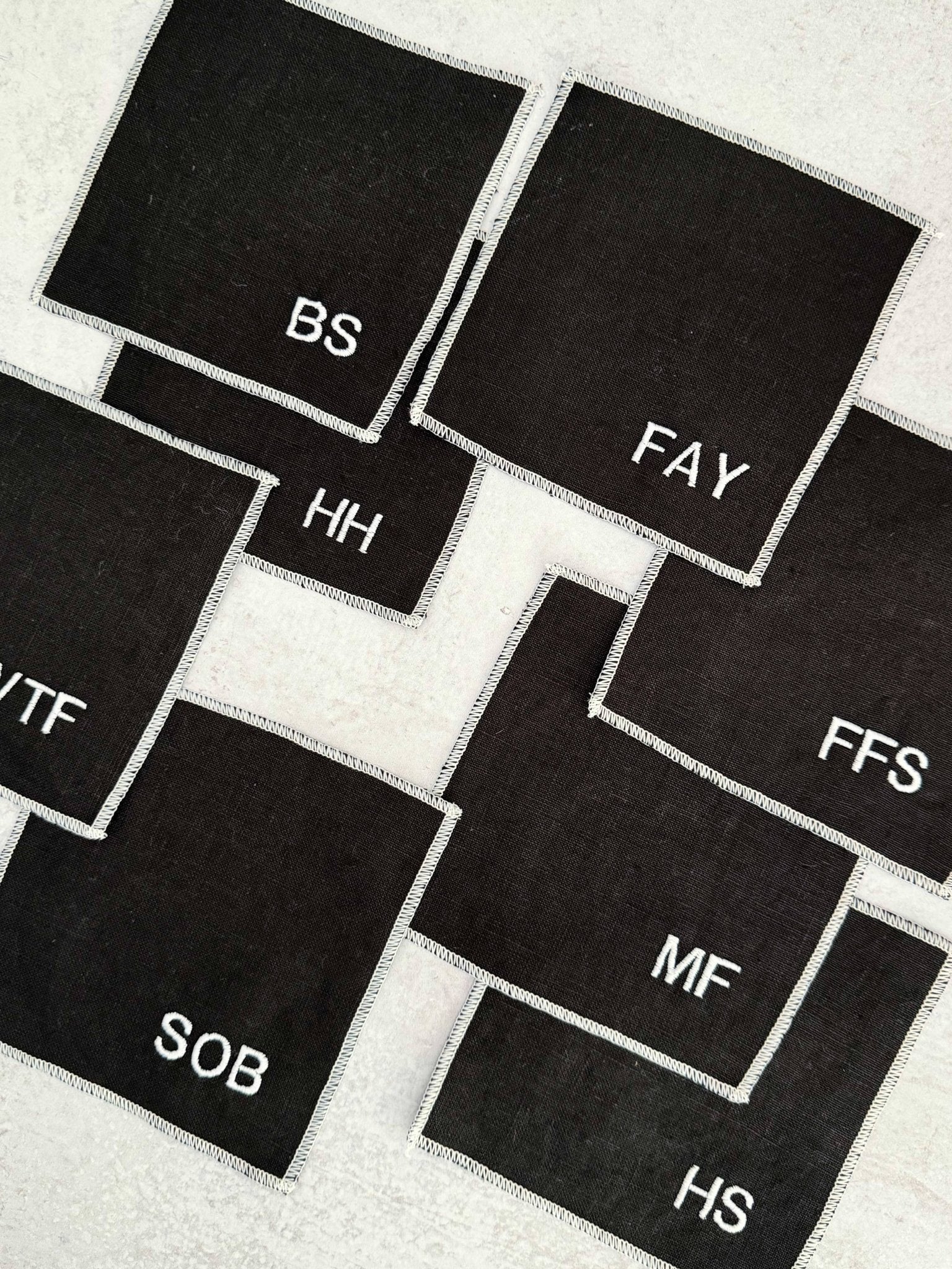 Set of 8 Black & White Sweary Cocktail Coasters - Box Turtle