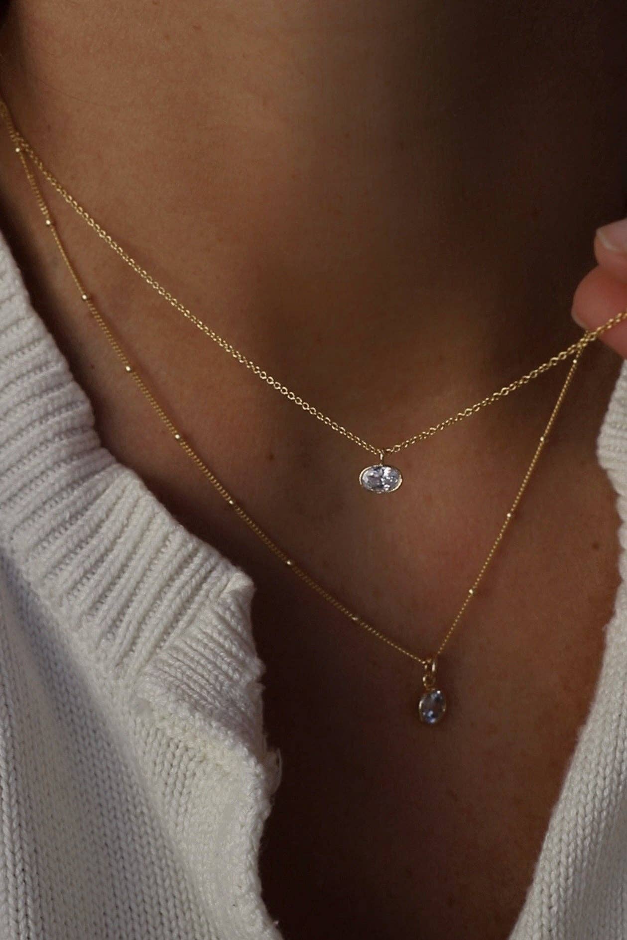 Shay Micro Bezel Necklace - Box Turtle
