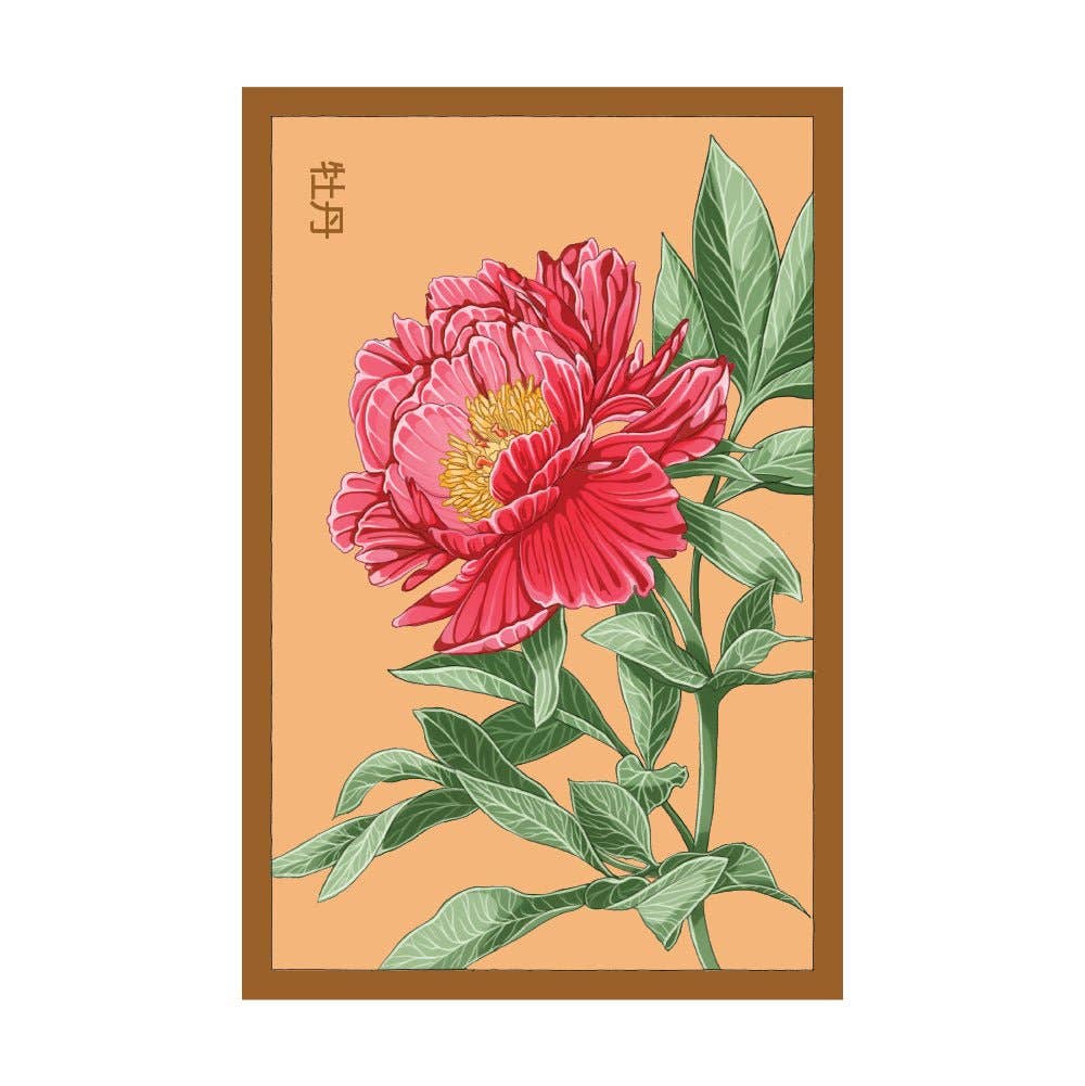 Shido Seeds: Peony Flower Seeds Packet - Box Turtle