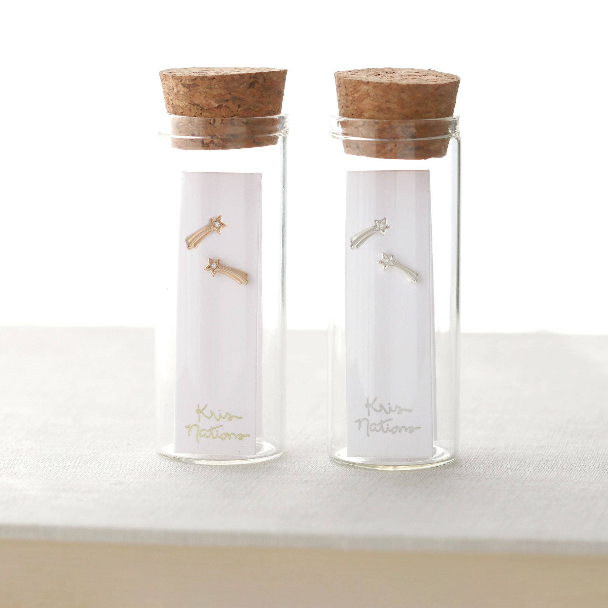 Shooting Star with Crystals Stud Earrings - Box Turtle