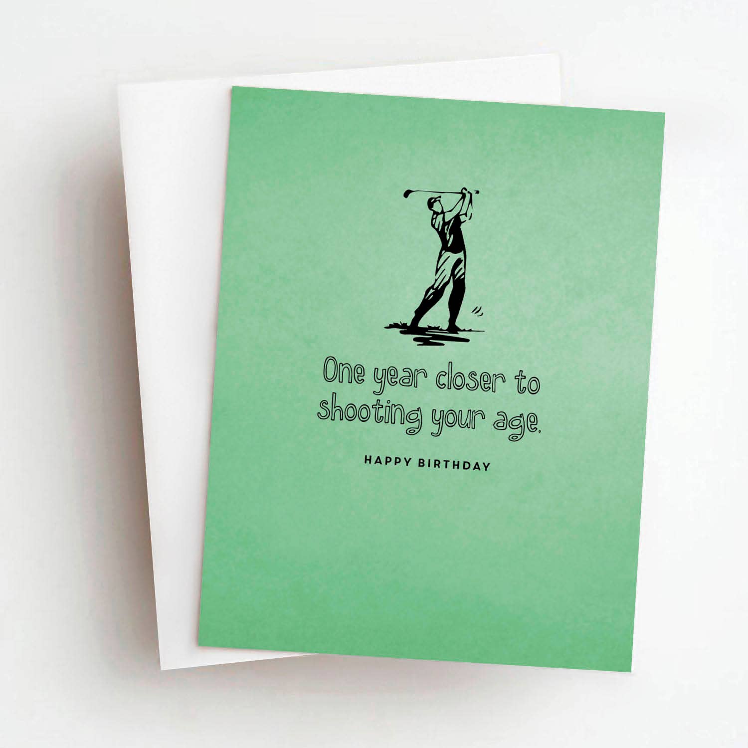 Shooting Your Age Golf Birthday Greeting Card - Box Turtle