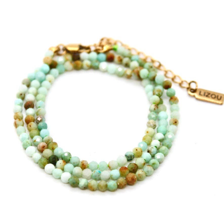 Short Opal Stone Necklace - Box Turtle
