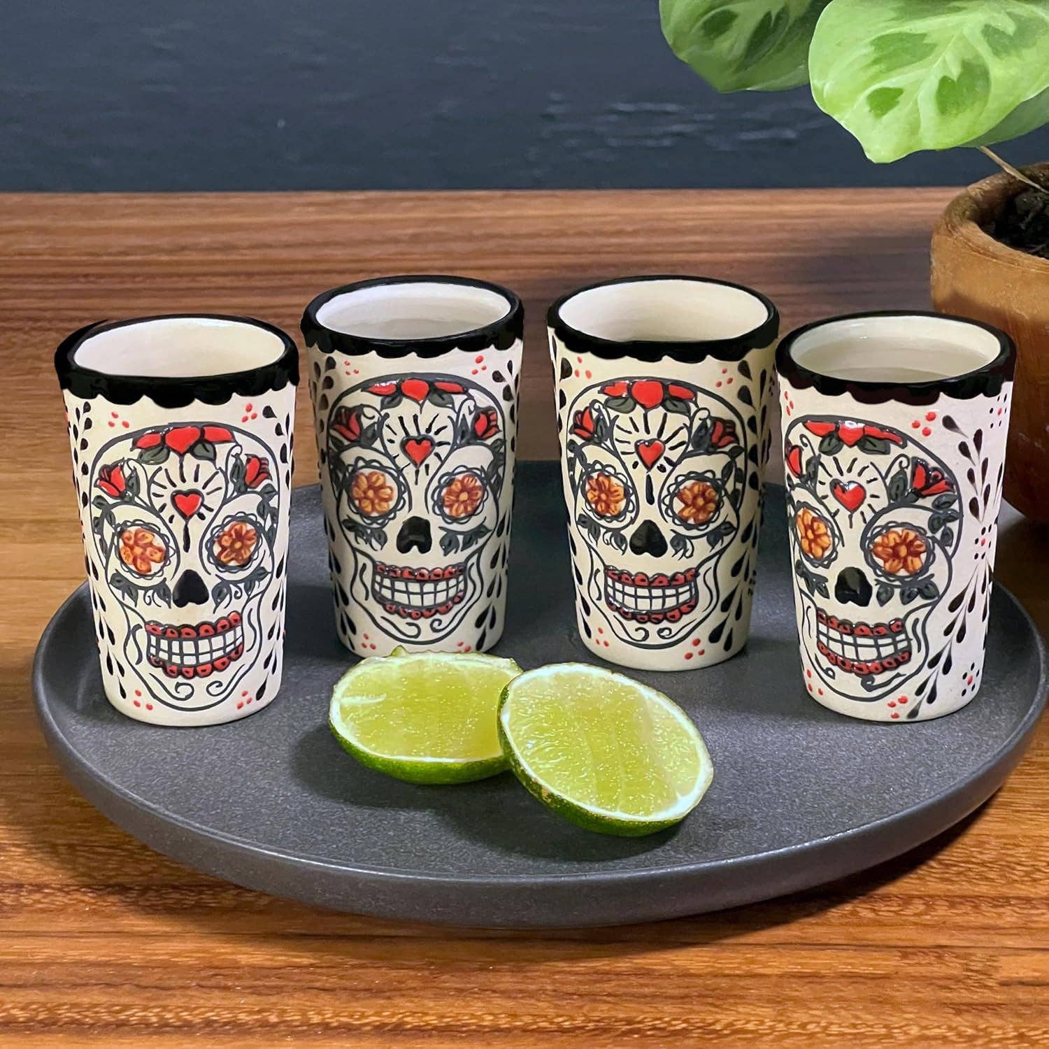 Shot Glasses - Sugar Skull Design - Box Turtle