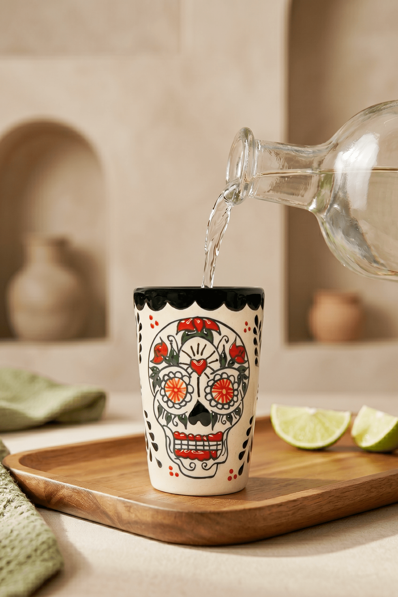 Shot Glasses - Sugar Skull Design - Box Turtle