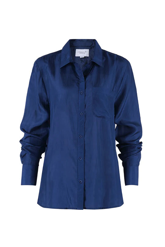 The Silk Shirt in Midway Blue