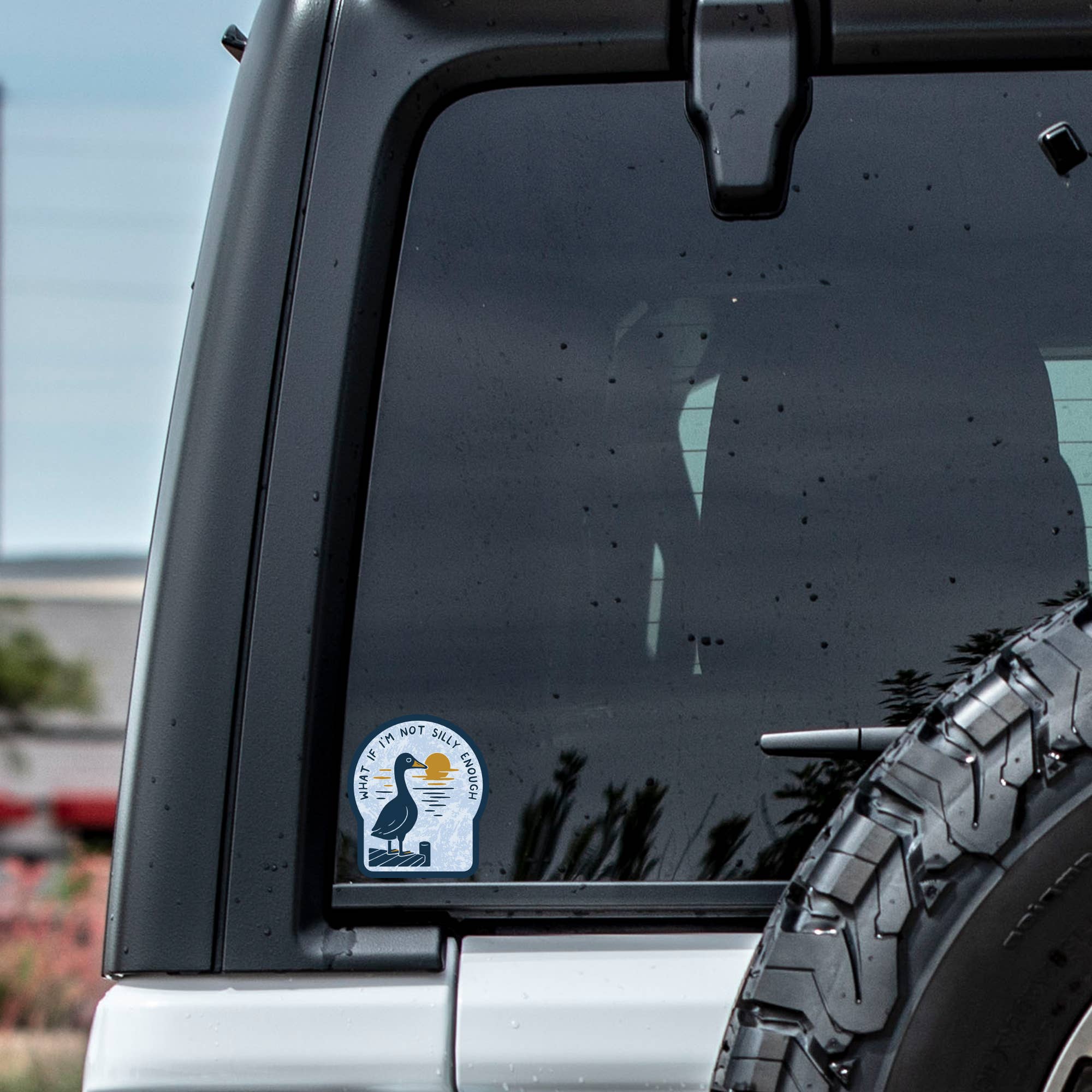 Silly Goose Funny Ironic Vinyl Sticker - Box Turtle