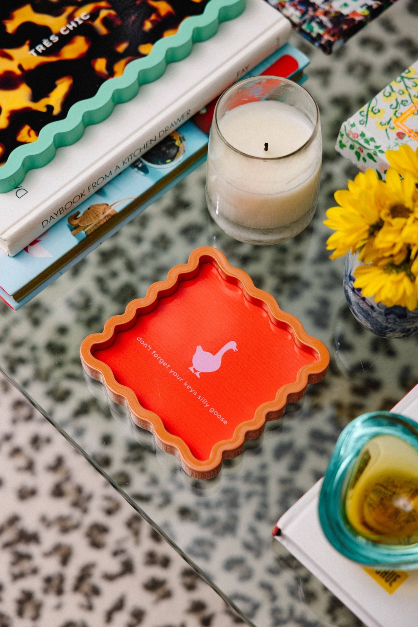 Silly Goose Lacquer Tray - Box Turtle
