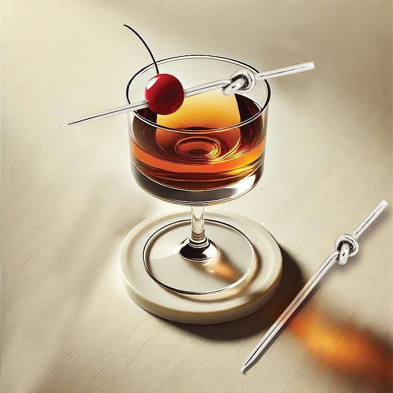 Silver Knot Cocktail Pick - Box Turtle