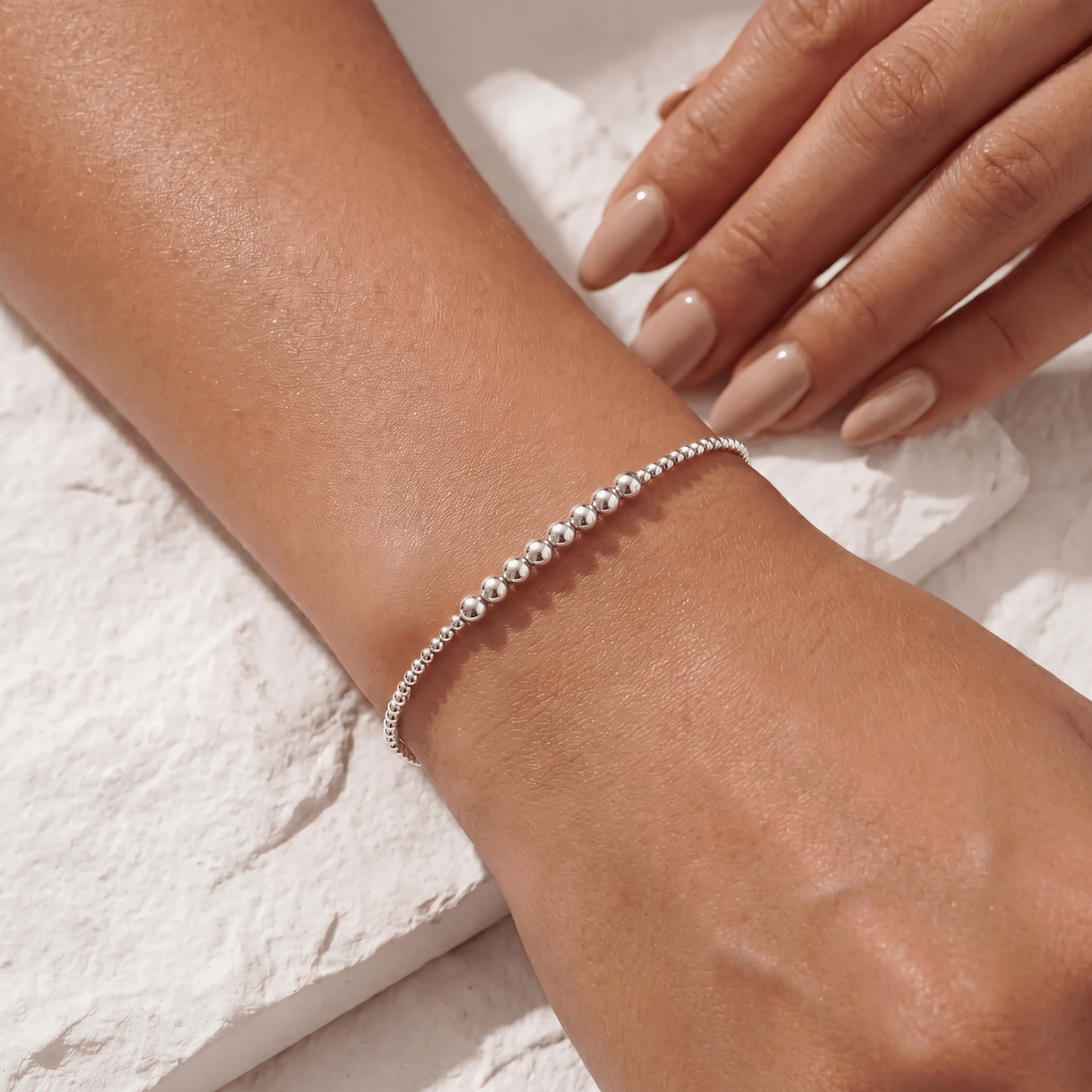 Silver Robyn Beaded Bracelet - Box Turtle