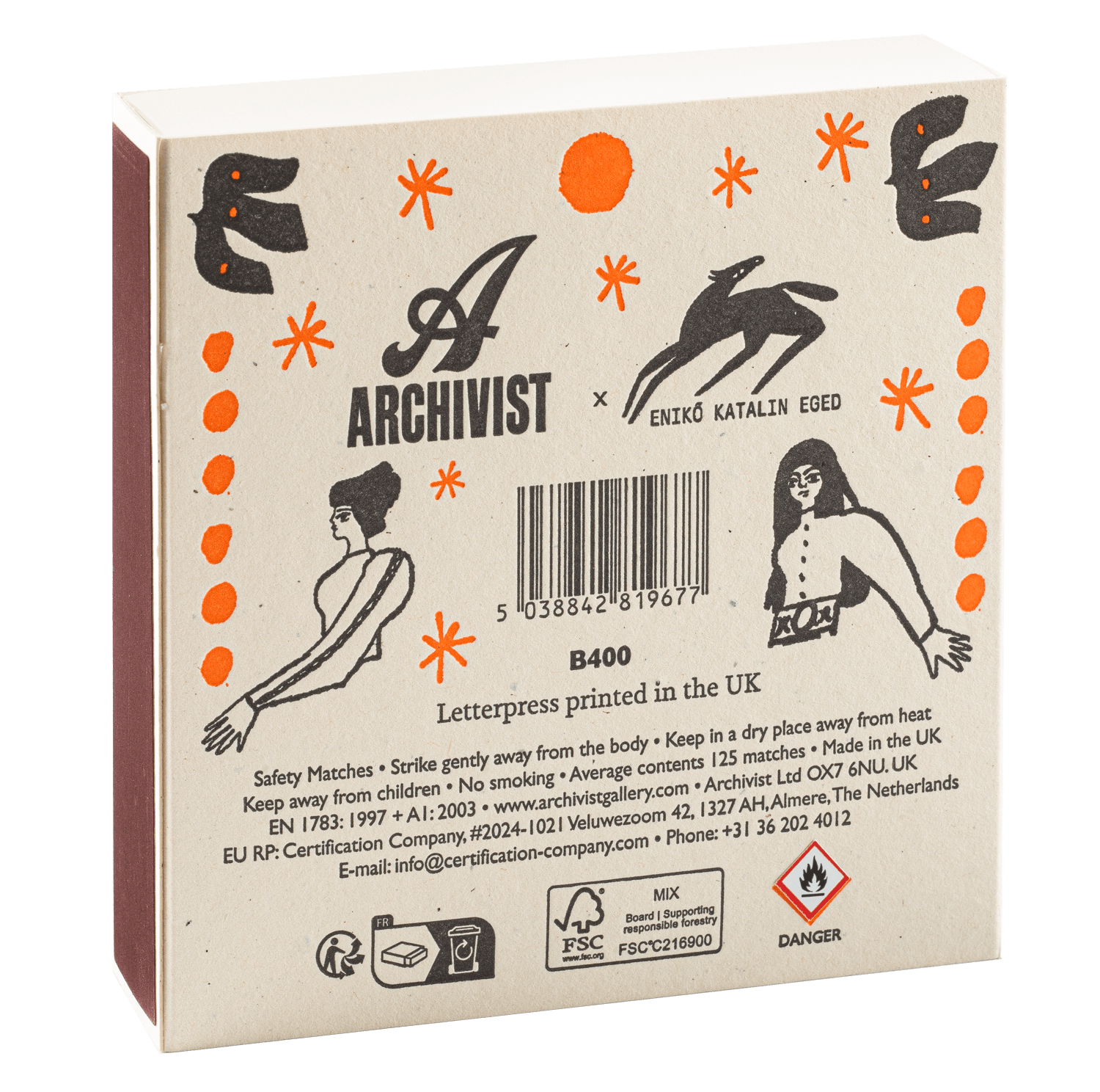 Sisterhood - Square Safety Matches - Box Turtle