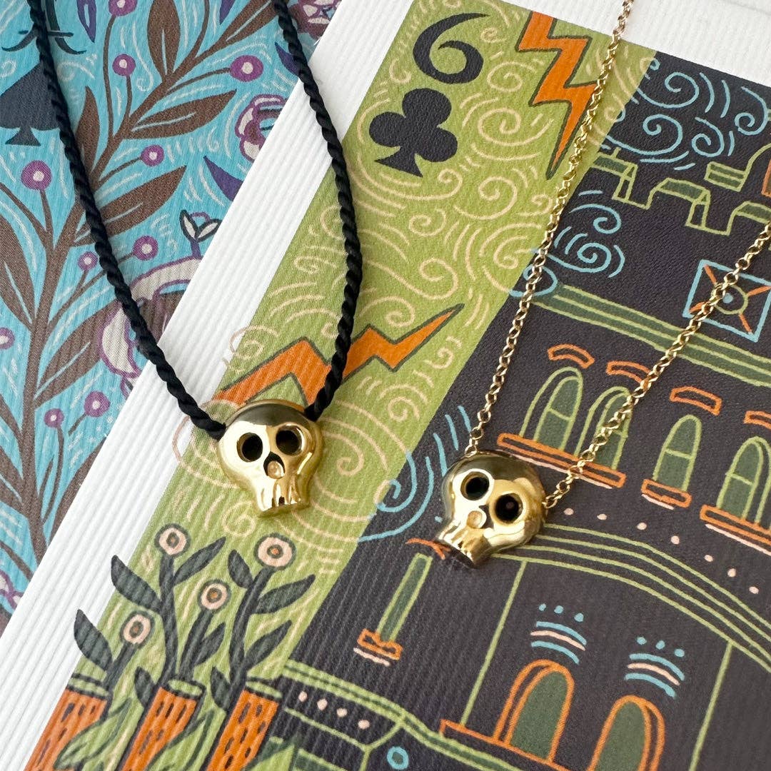 Skull Charm Necklace - Box Turtle