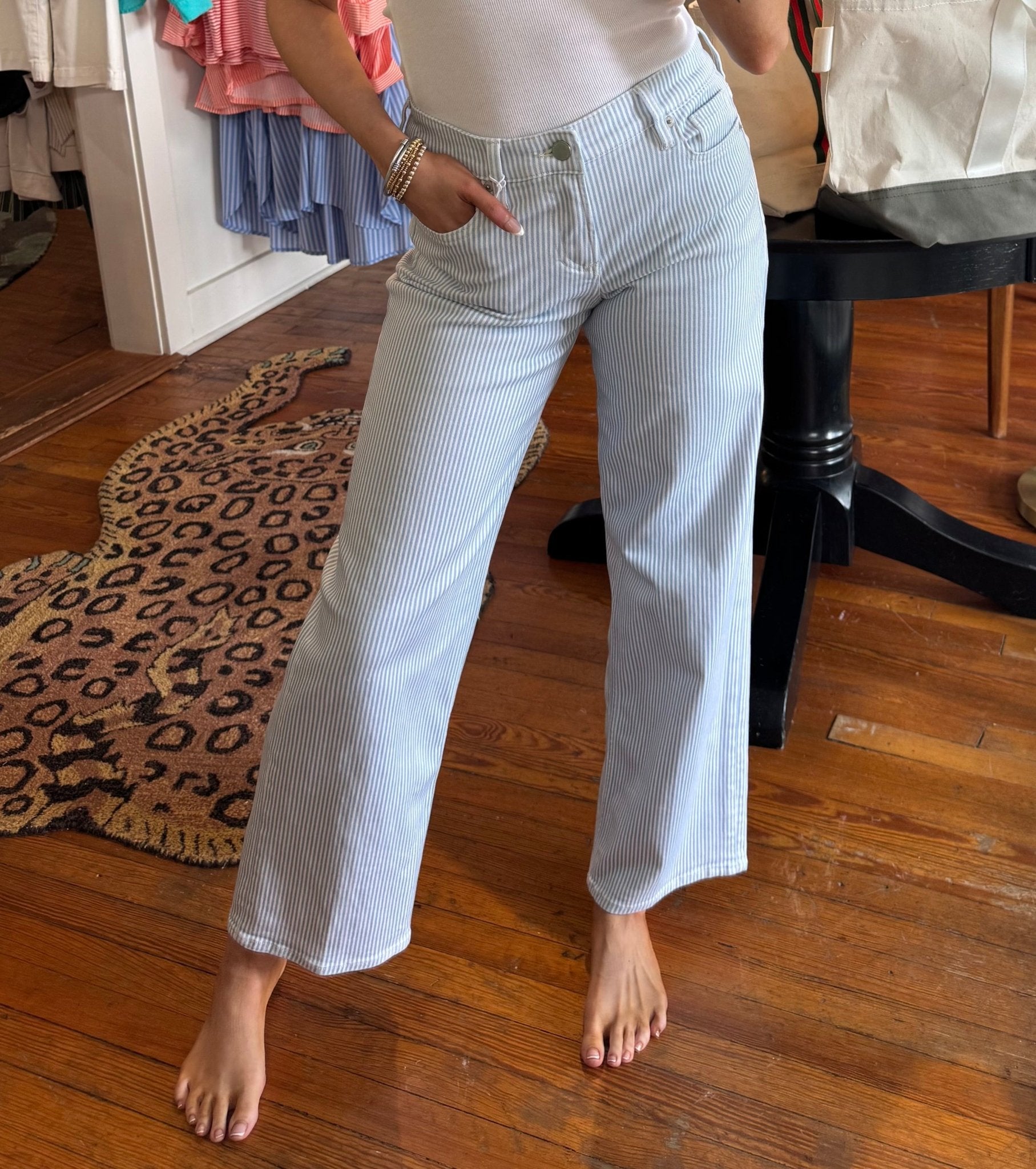Skyway Stripe Taylor Jeans - Box Turtle