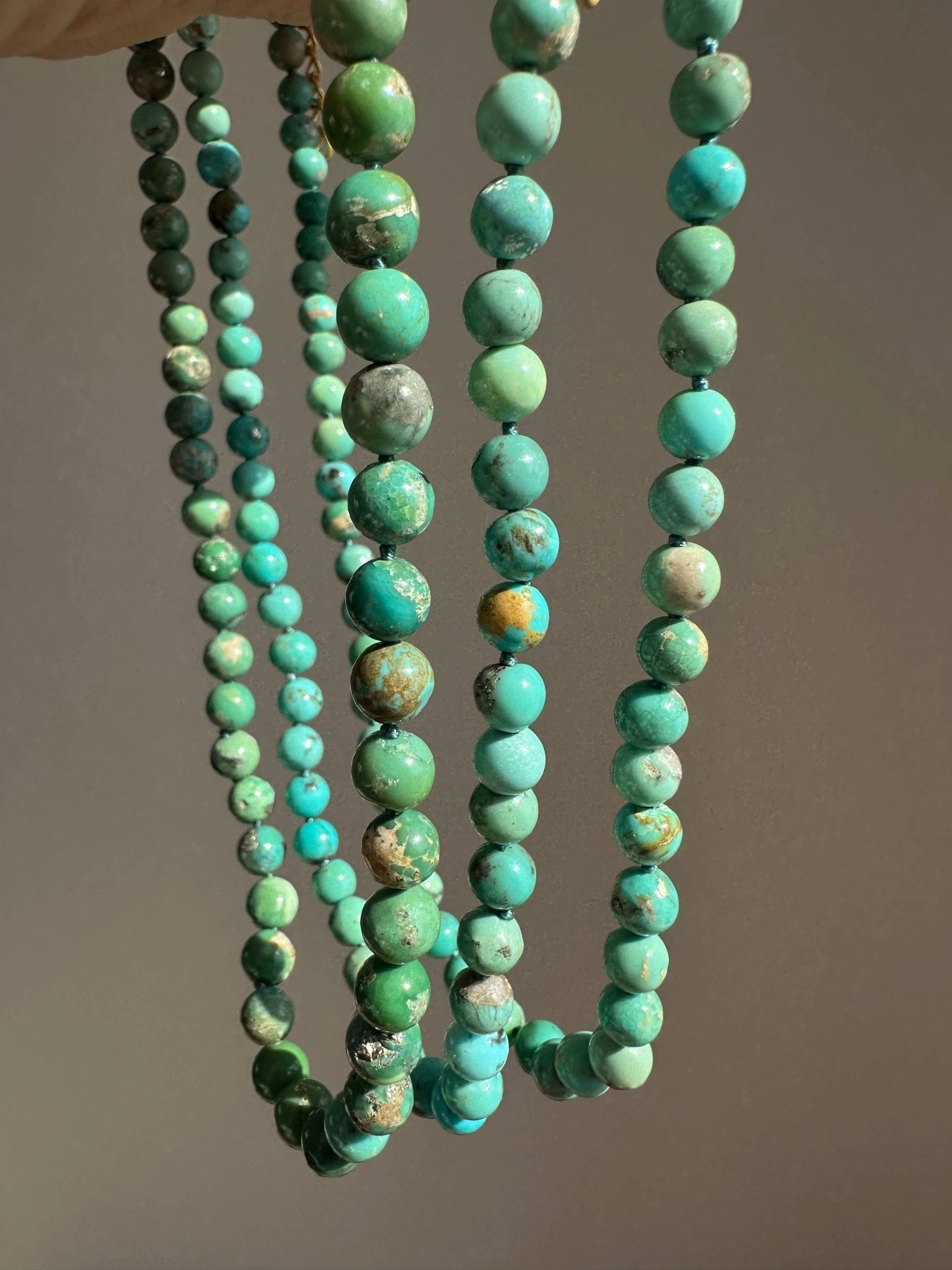 Slim Turquoise Necklace - Box Turtle