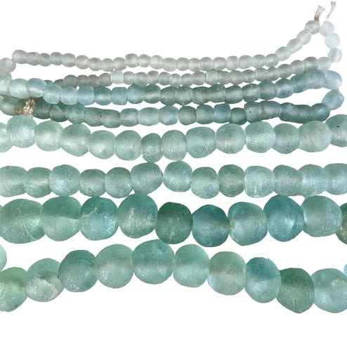Small African Recycled Glass Beads - Box Turtle
