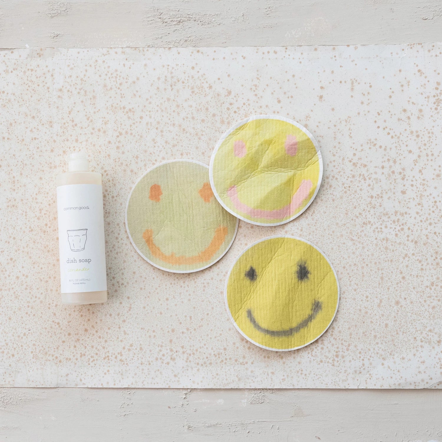 Smiley Face Reusable Sponge Cloth - Box Turtle