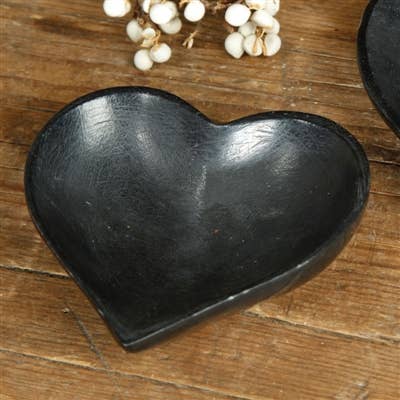 Soapstone Heart Bowl - Box Turtle