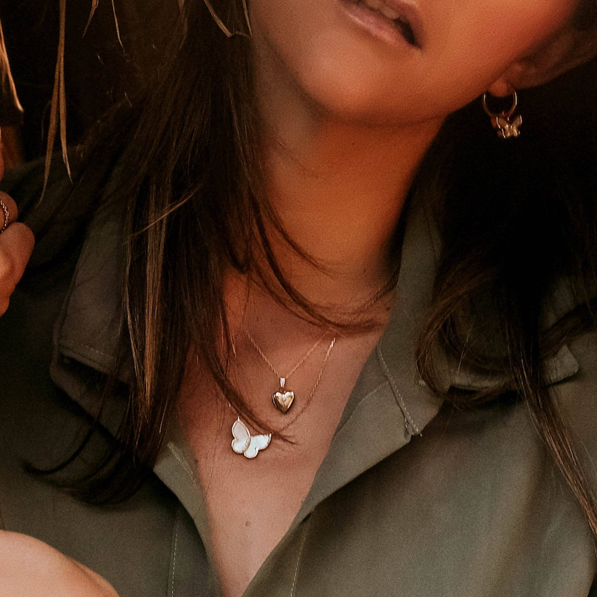 Solid 14kt Gold Mini Heart Locket - Box Turtle