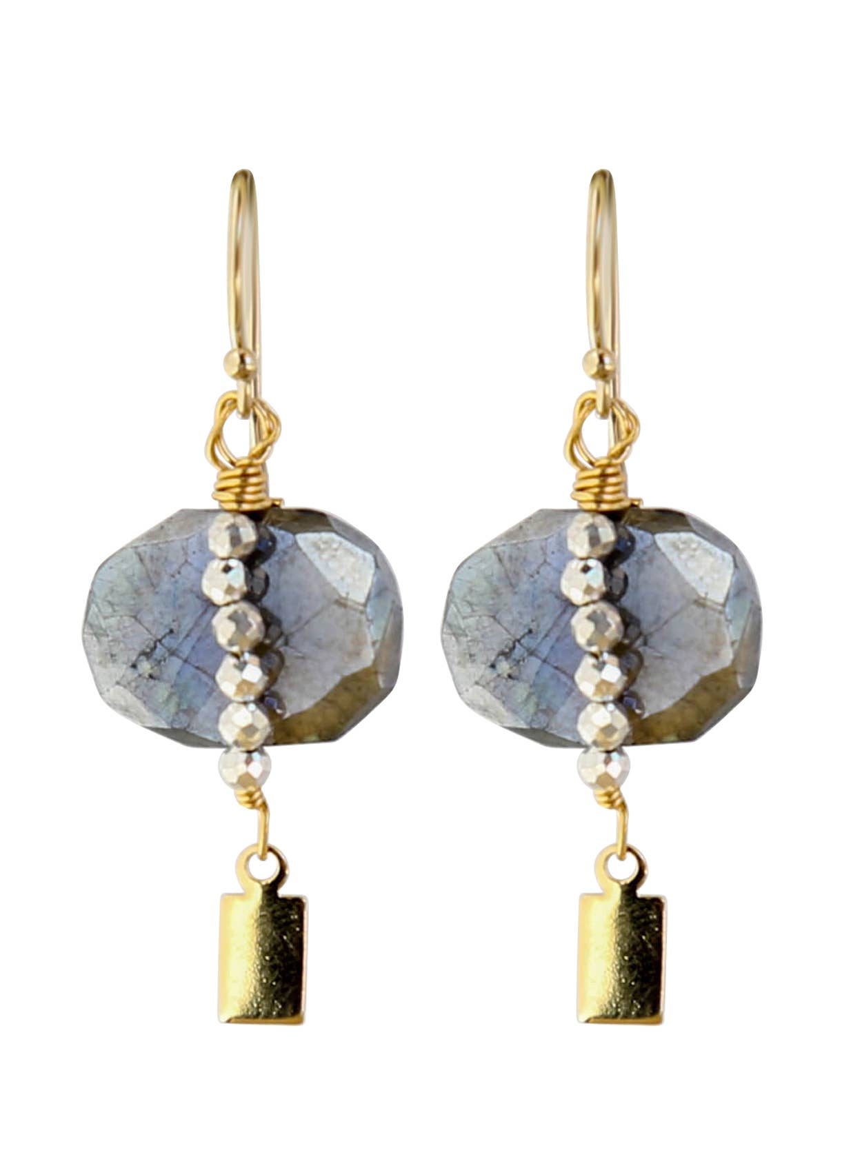 Solo Earrings in Labradorite - Box Turtle