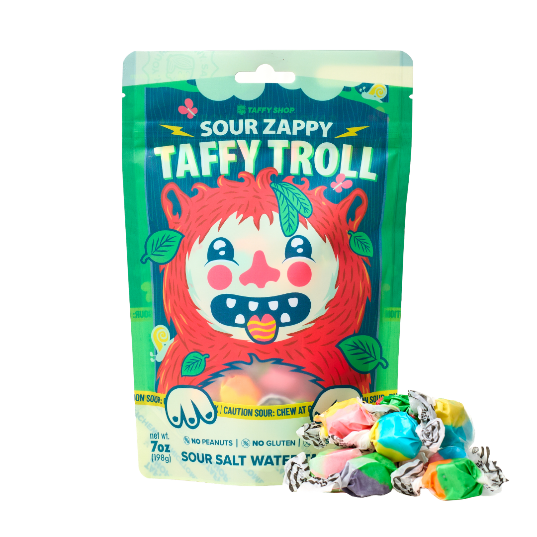 Sour Zappy Taffy Troll Bag - Box Turtle