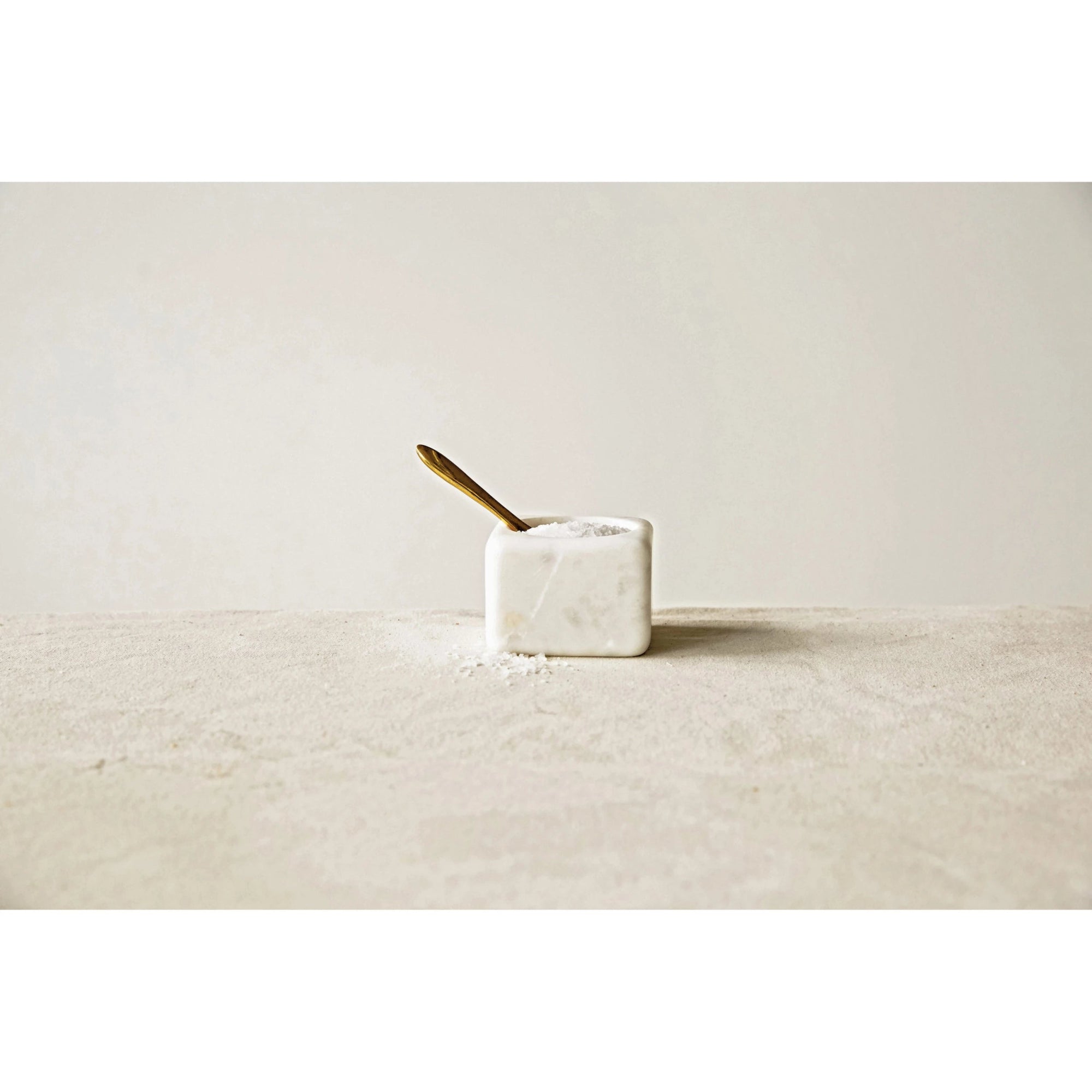 Square Marble Bowl with Spoon - Box Turtle