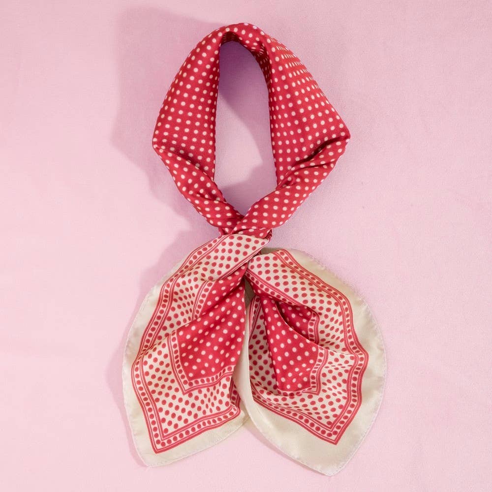 Square Polka Dot Pattern Scarf - Box Turtle