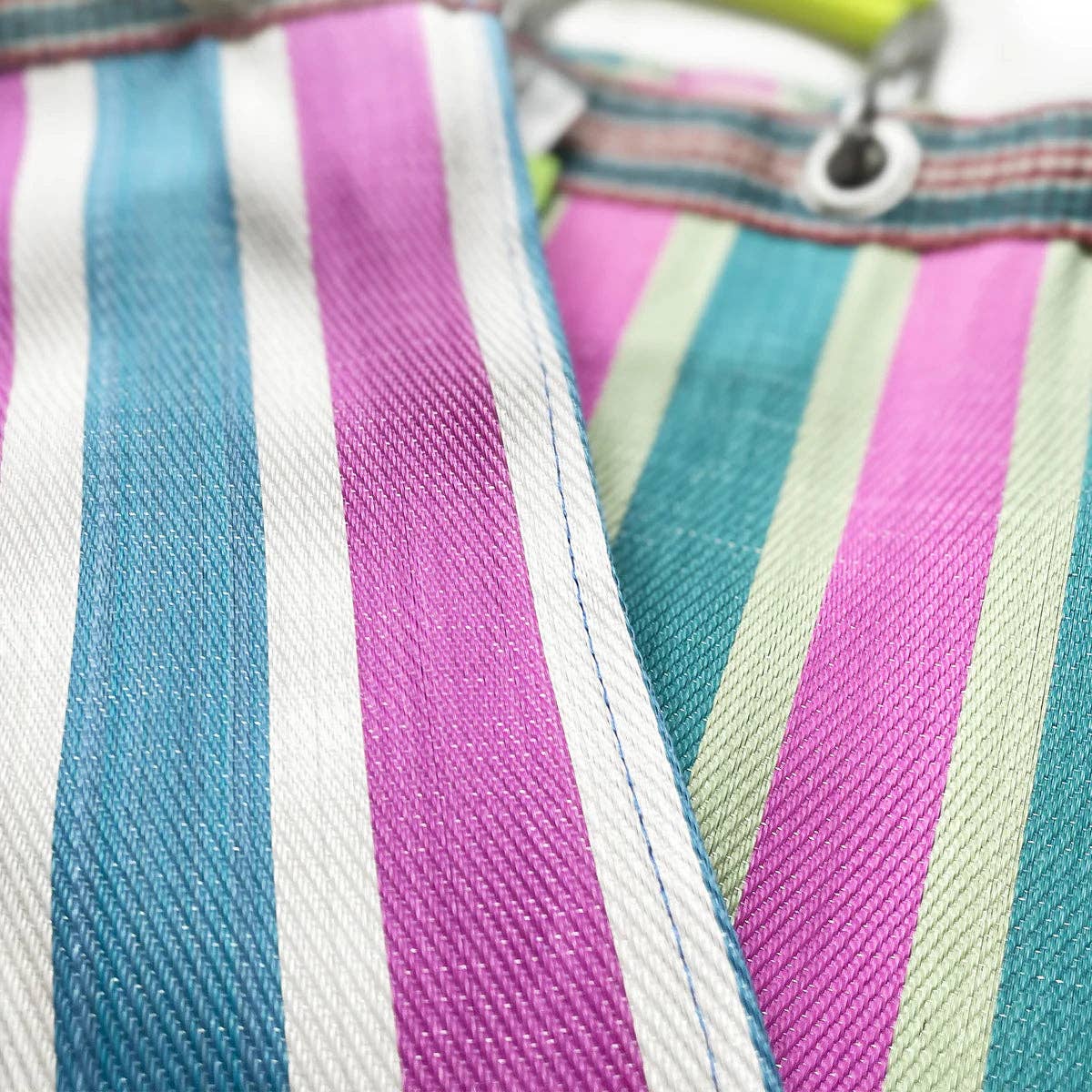 Square Recycled Plastic Stripe Bag - Box Turtle