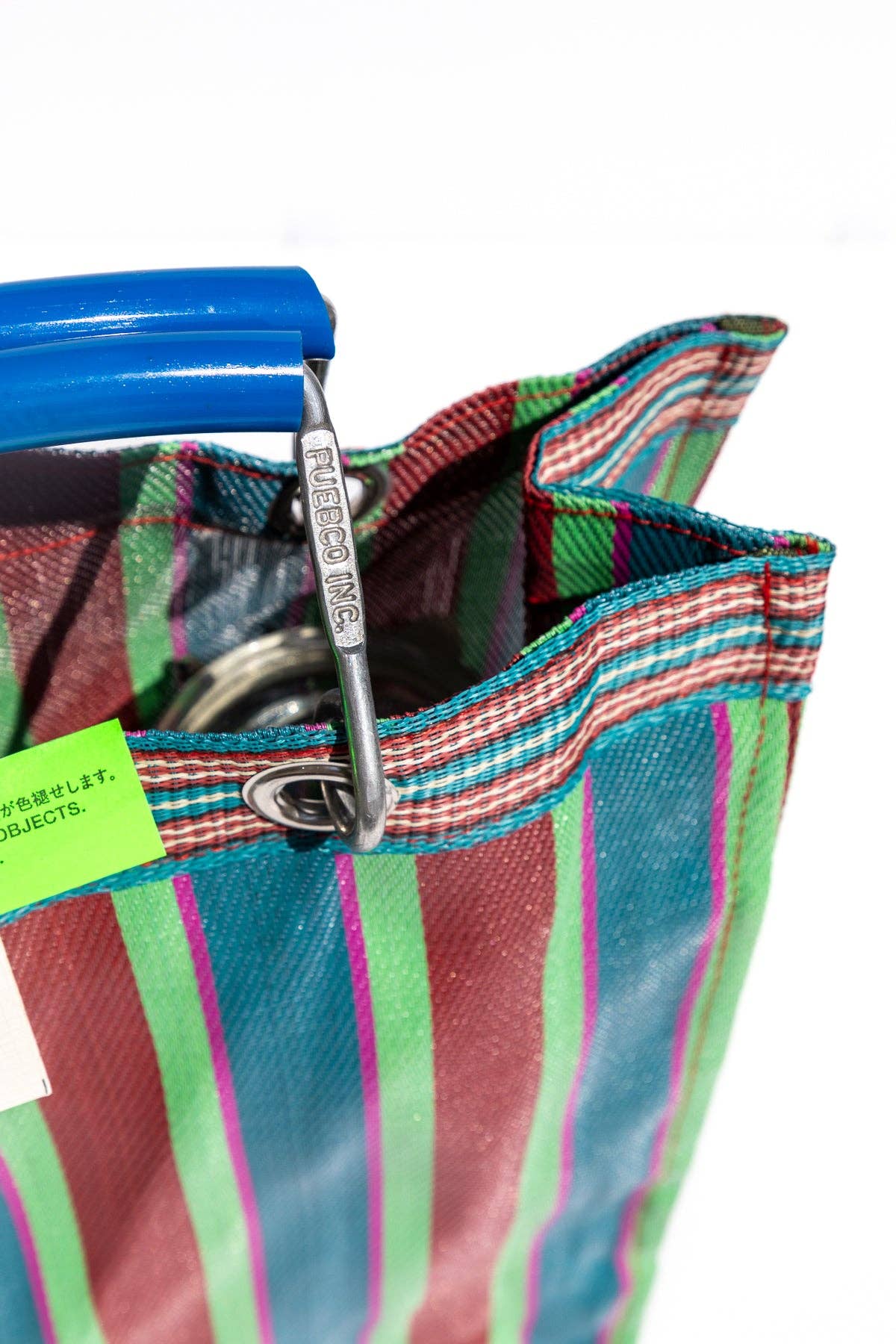 Square Recycled Plastic Stripe Bag - Box Turtle