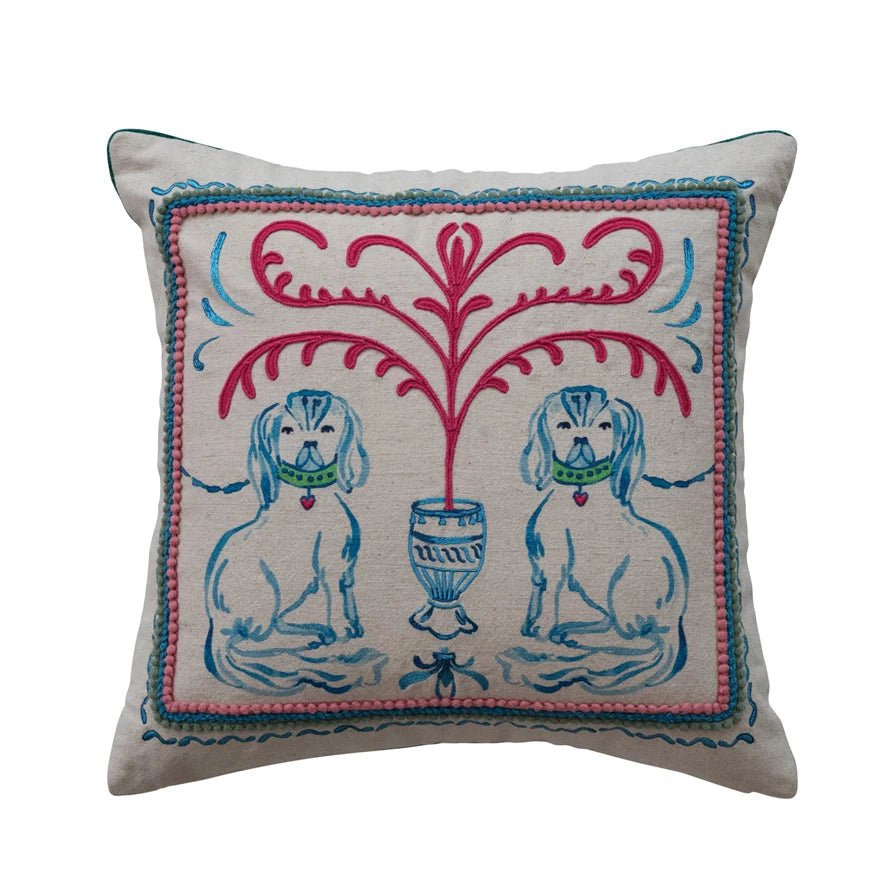 Staffordshire Dog Cotton & Linen Pillow - Box Turtle