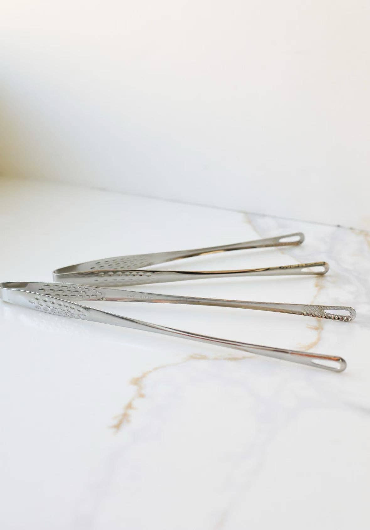 Stainless Steel Non - Slip Tongs - Box Turtle