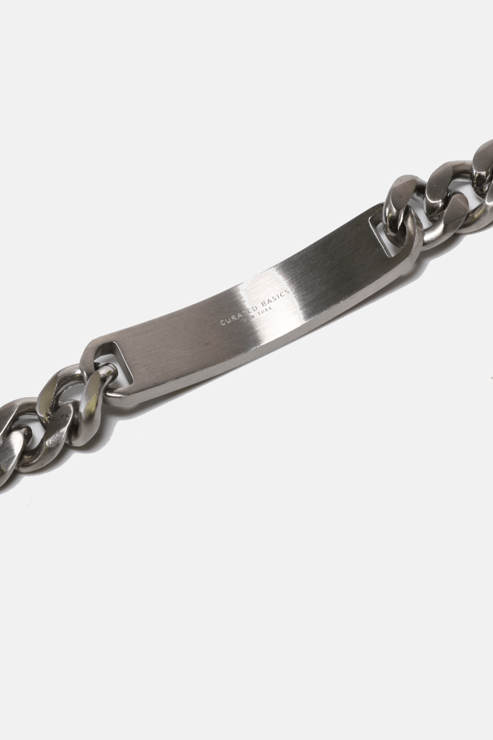 Steel Nameplate Chain Bracelet - Box Turtle