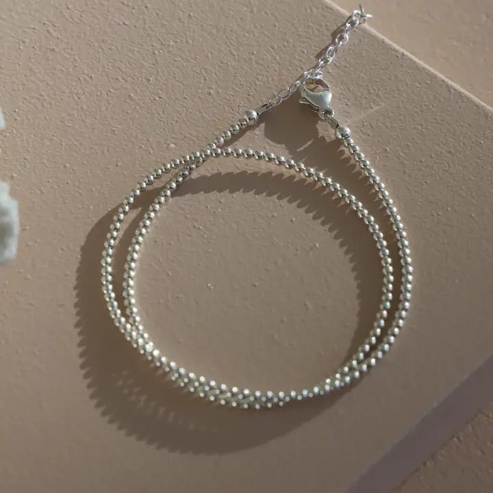 Sterling Silver Double Wrap Bracelet - Box Turtle