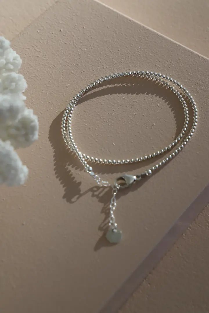 Sterling Silver Double Wrap Bracelet - Box Turtle