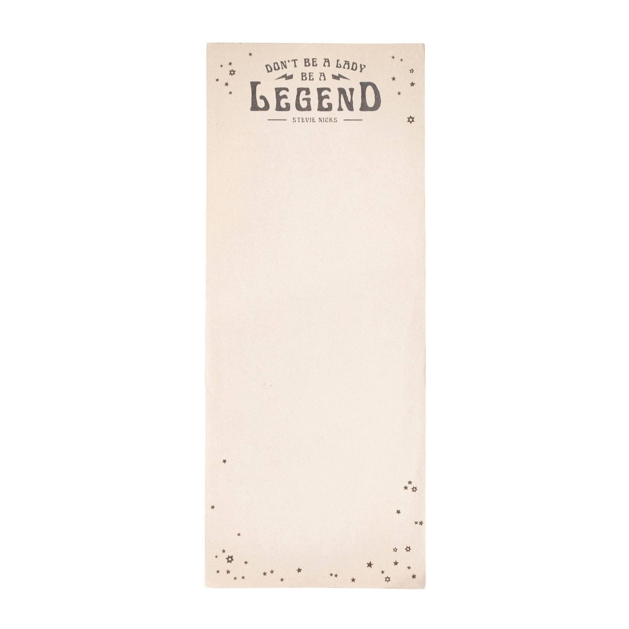 Stevie Nicks Don't Be A Lady, Be A Legend Notepad - Box Turtle