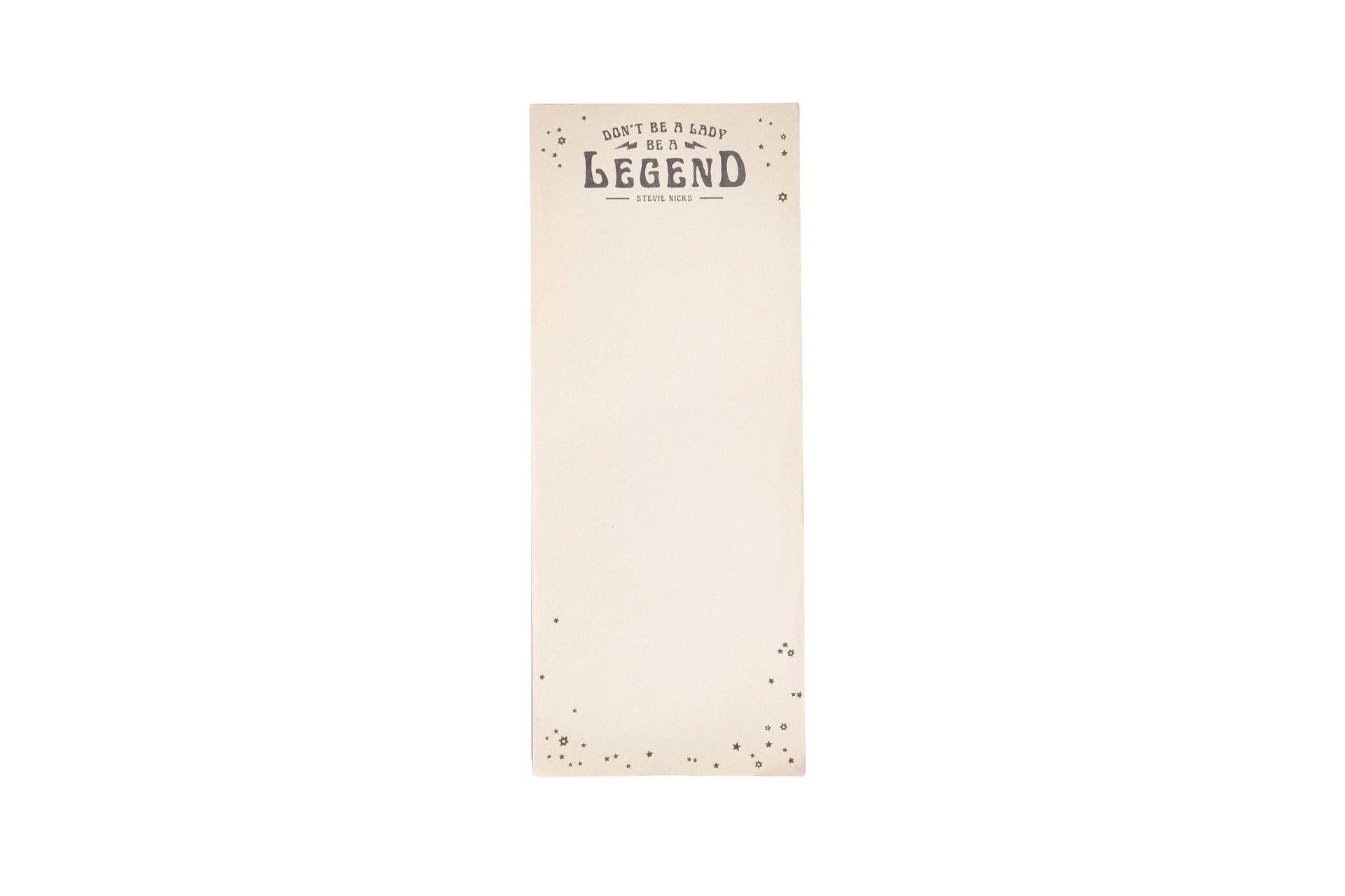 Stevie Nicks Don't Be A Lady, Be A Legend Notepad - Box Turtle