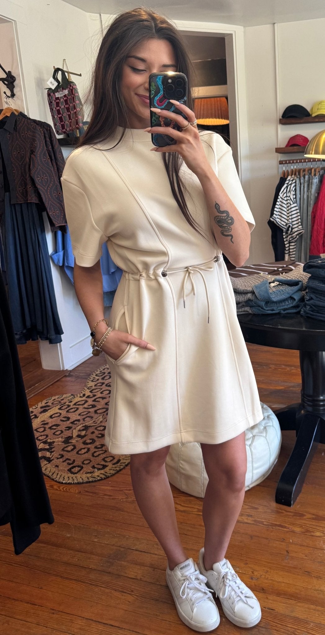 Stone Crewneck Dress - Box Turtle