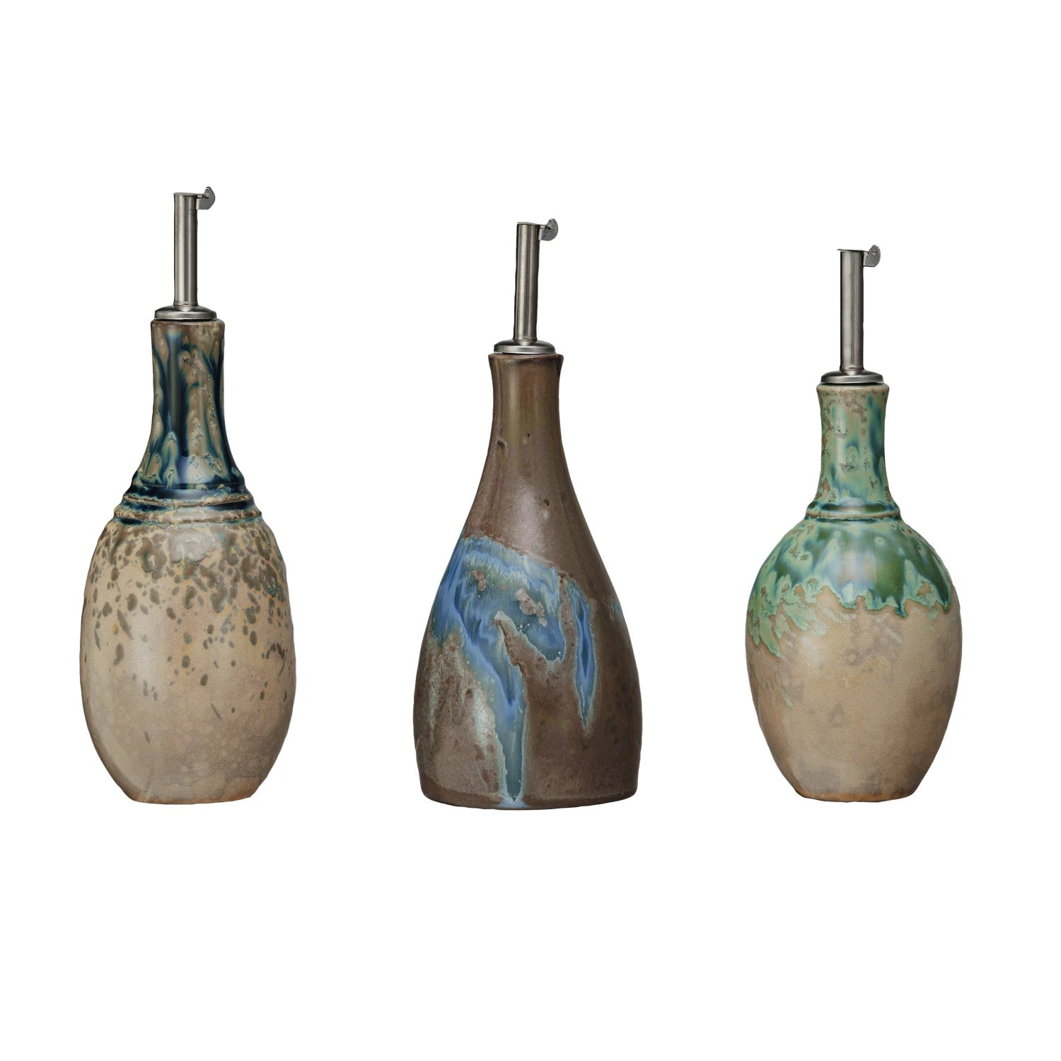 Stoneware Oil Cruet - Box Turtle