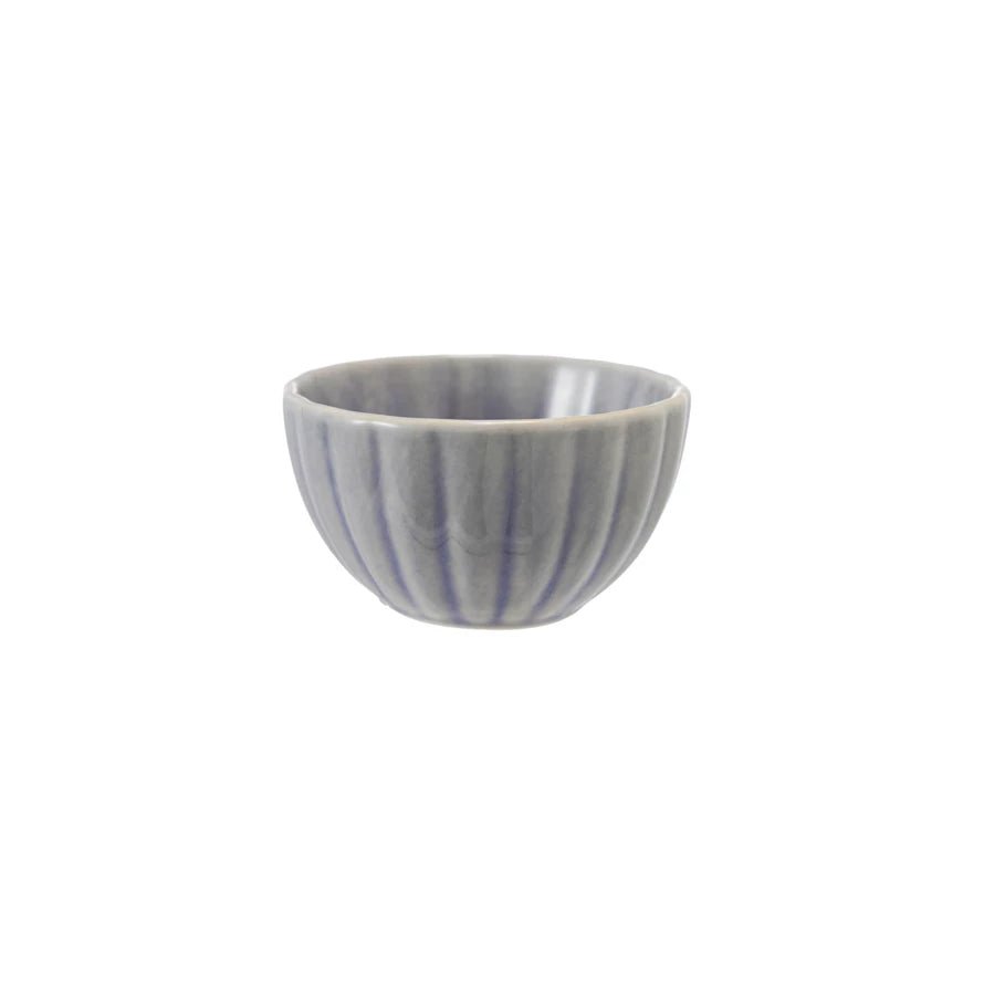 Stoneware Ribbed Bowl - Box Turtle