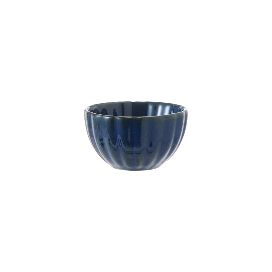 Stoneware Ribbed Bowl - Box Turtle